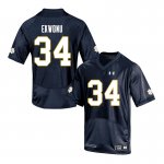 Notre Dame Fighting Irish Men's Osita Ekwonu #34 Navy Under Armour Authentic Stitched College NCAA Football Jersey LGT3899UC